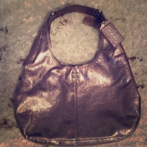 Silver Coach shoulder bag